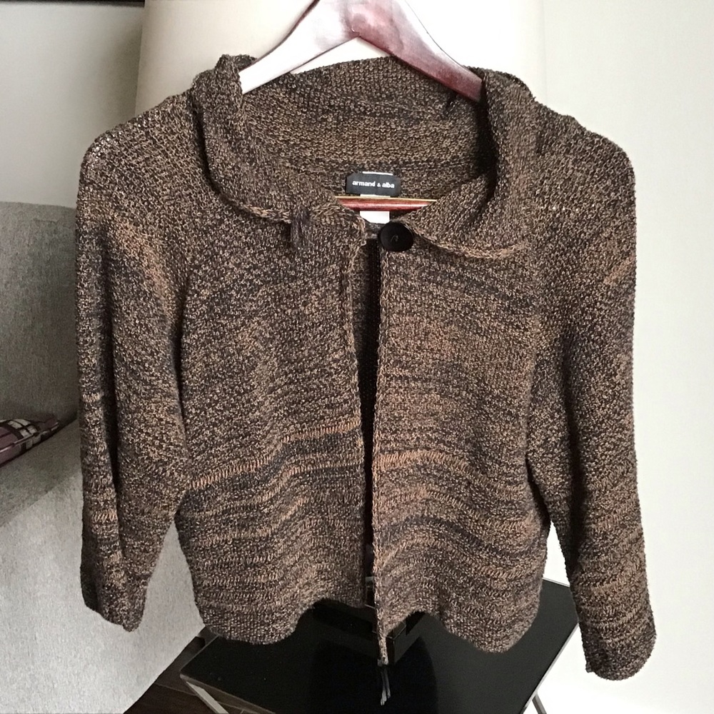 Women’s ARMAND & ALBA Dark Brown Med Long Sleeve Shrug